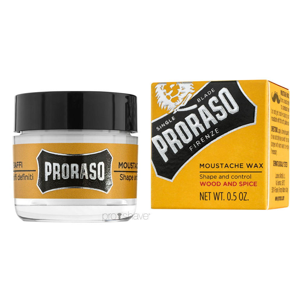 Se Proraso - Moustache Voks Wood & Spice - 15 ml hos Proshave